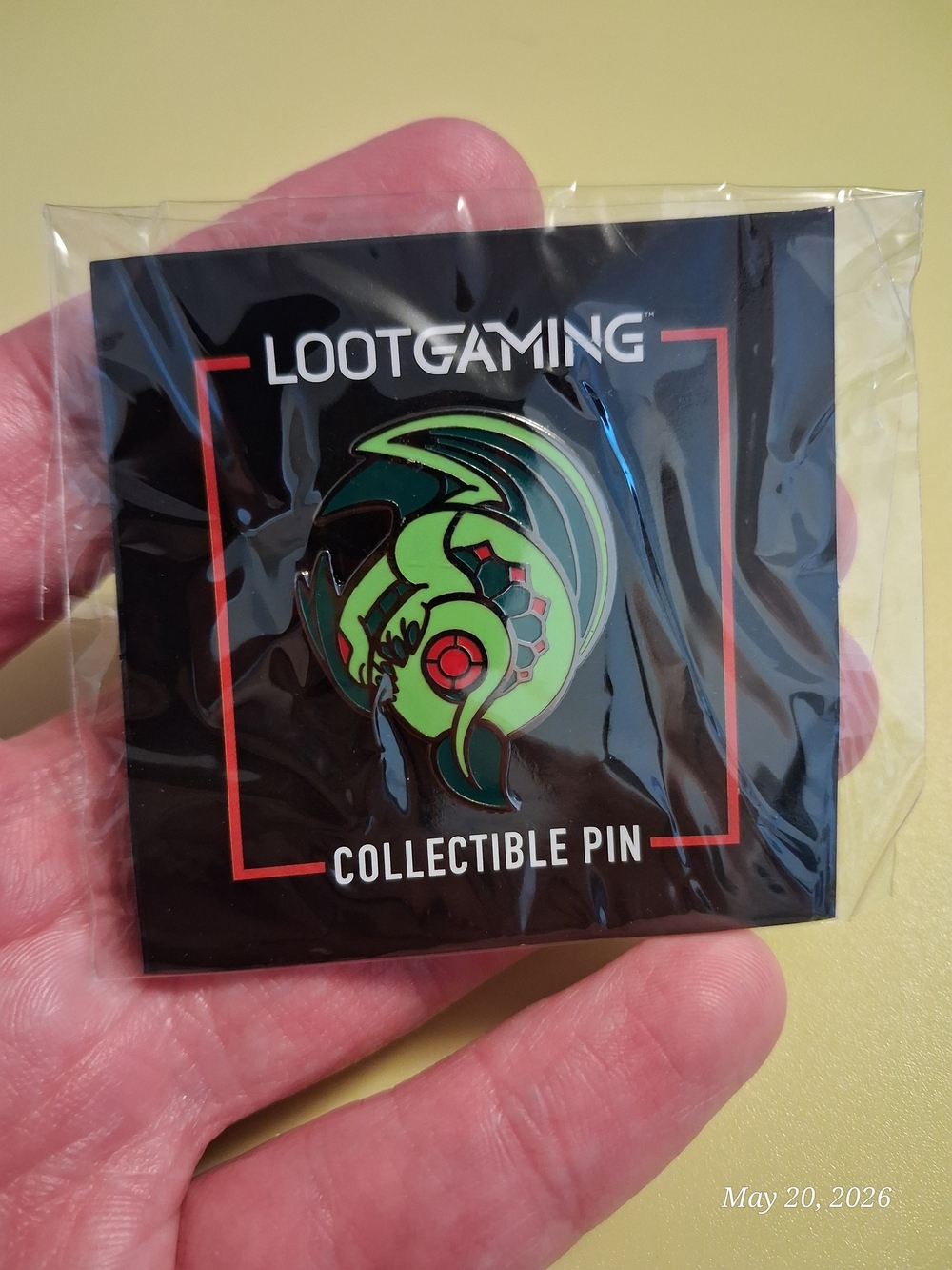 Loot Crate LootGaming Collectible Pin - Green, Black, Red
